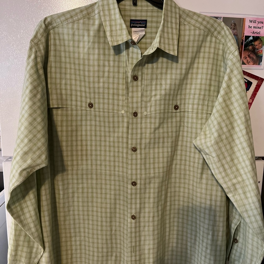 Patagonia Men's Green Plaid Shirt